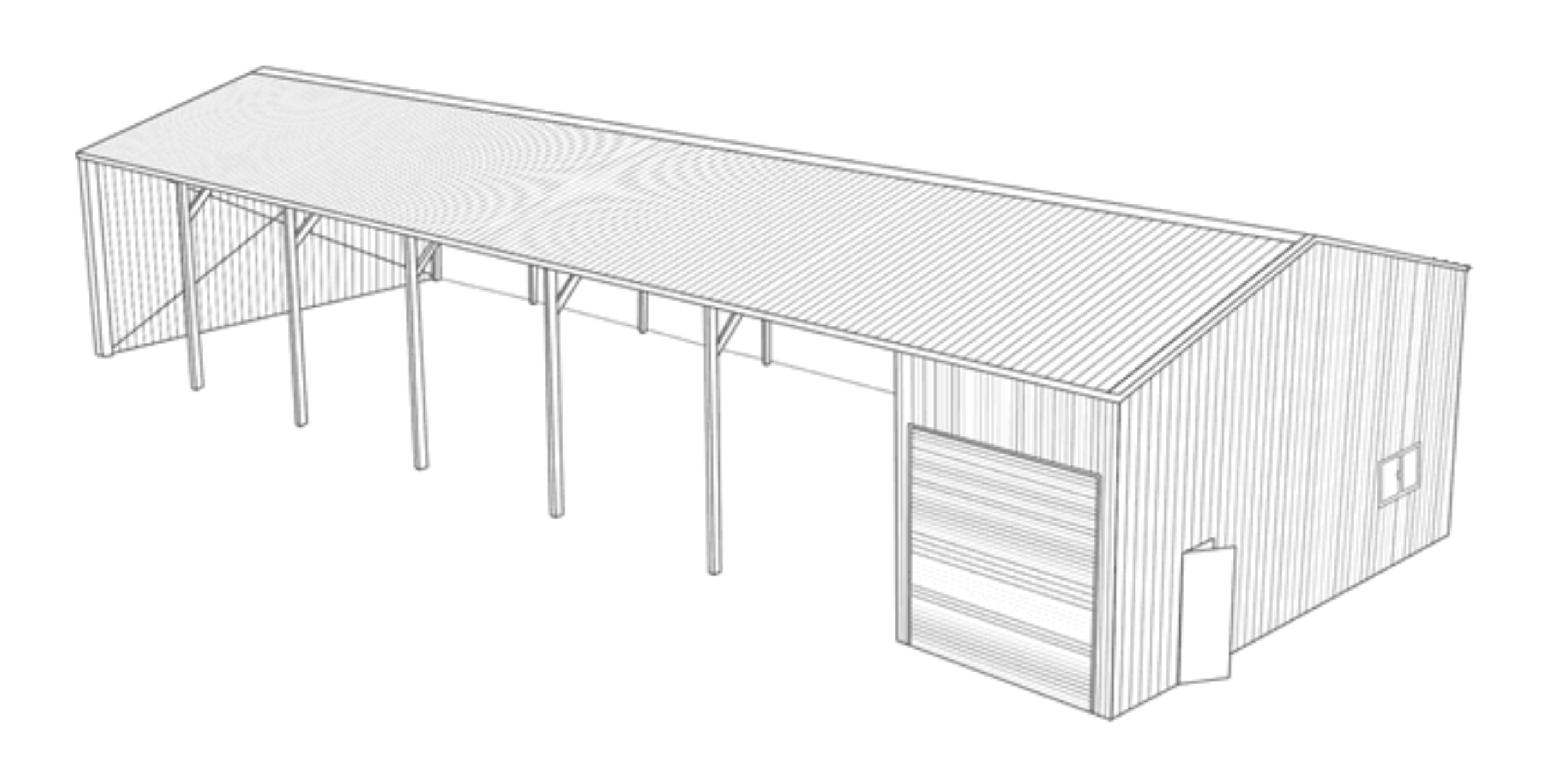 Westspan Agricultural Shed 3d drawing