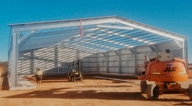 Westspan Industrial Shed Building in process