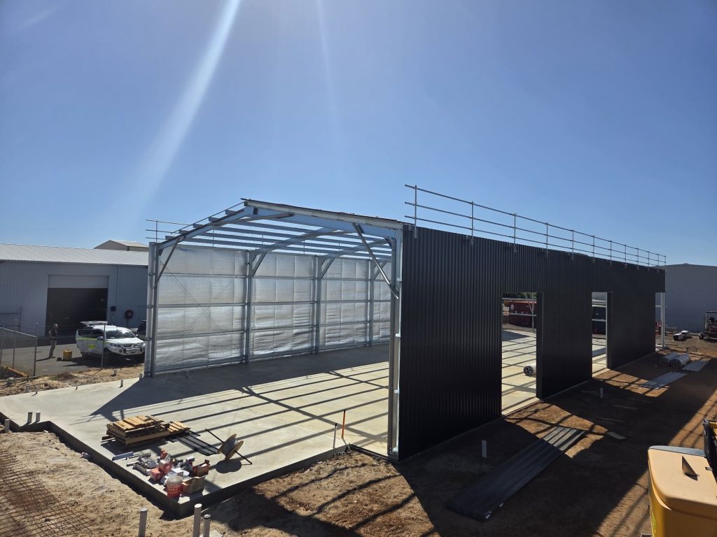 industrial shed construction steel frame busselton wa