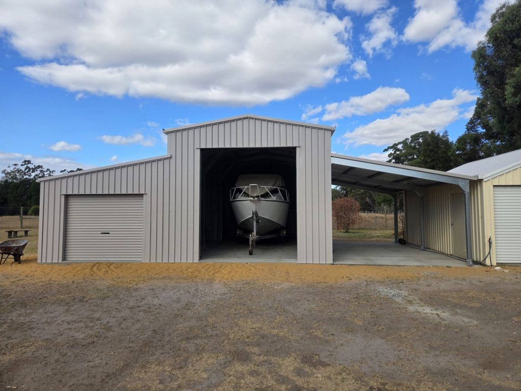 rural lifestyle shed boat storage with lean to wa 02