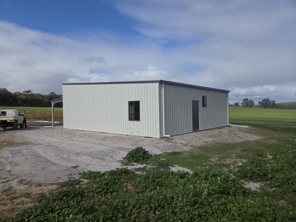 rural lifestyle shed with verandah south west wa