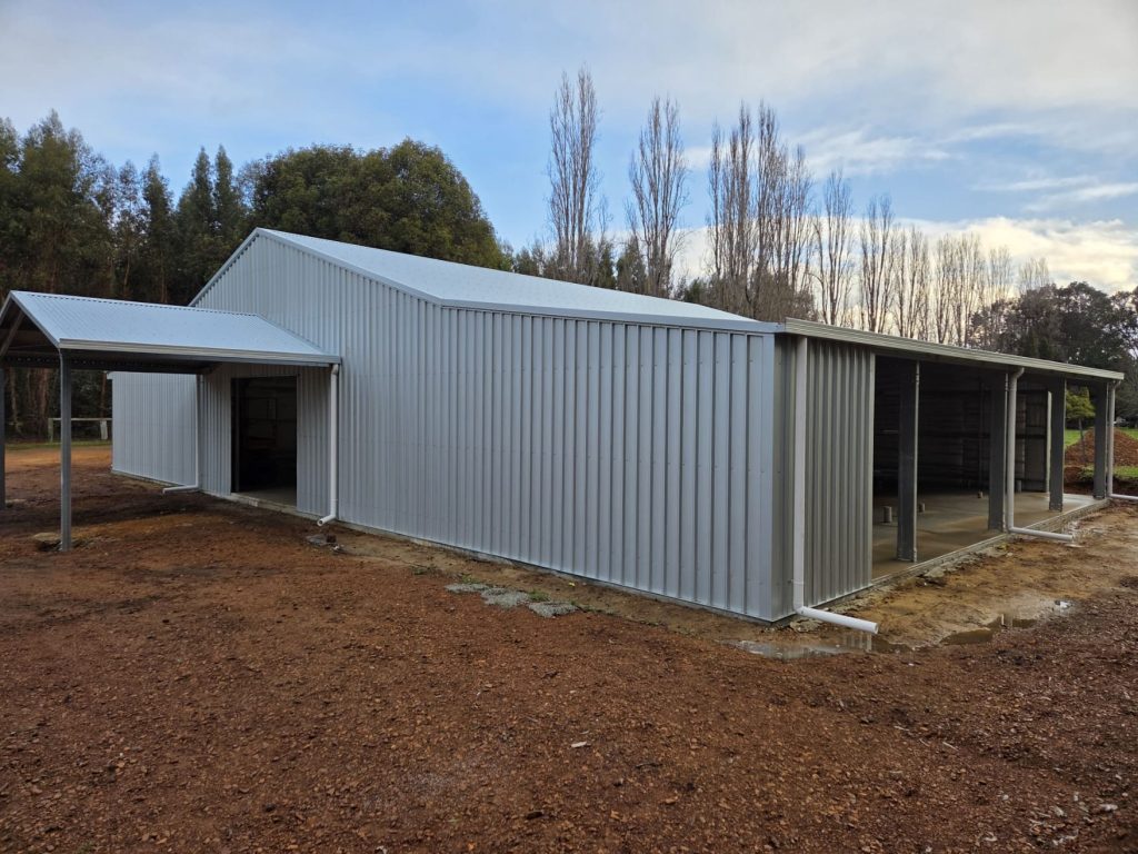 rural property lifestyle shed with lean to wa 1