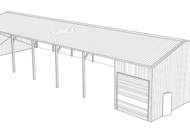 Westspan Farm Shed 3d drawing